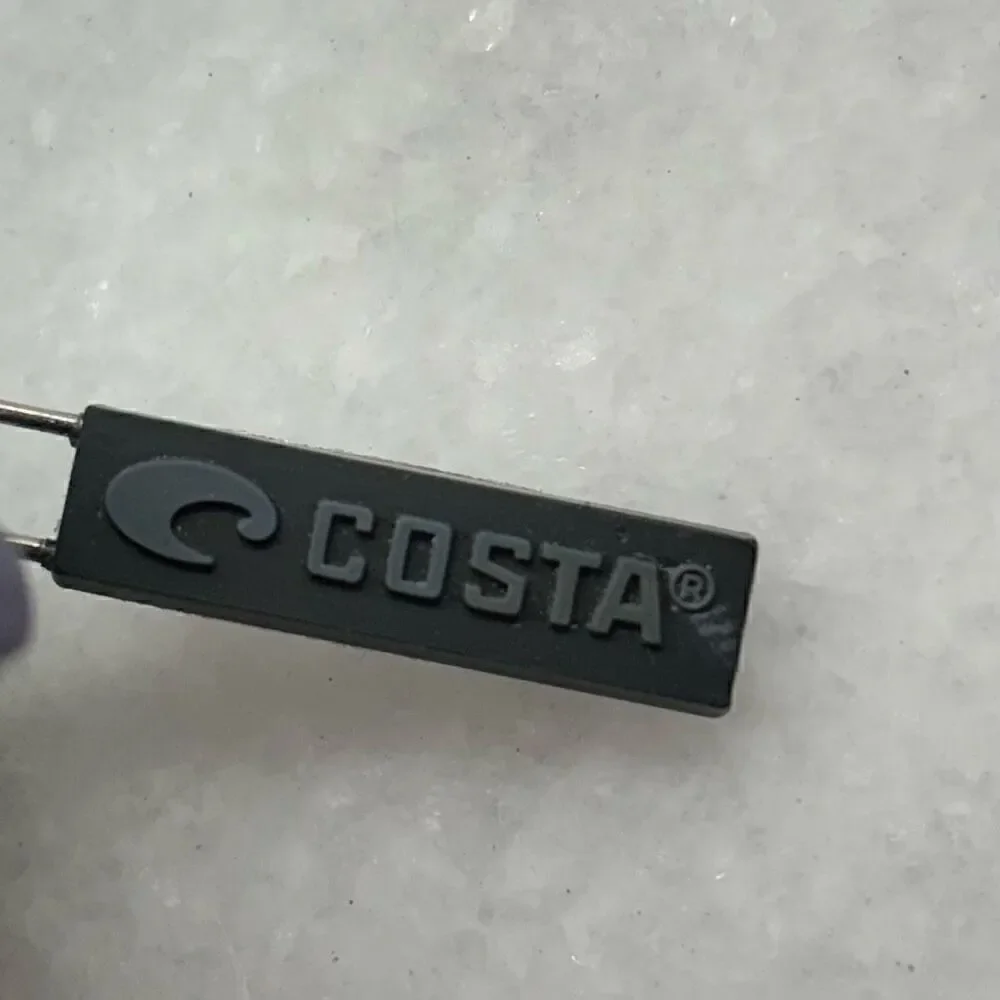 Costa Del Mar Textured Logo Zipper Soft Lined Eyeglass Sunglasses Case Black OS